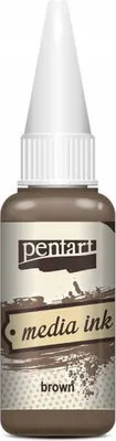 Produktbild von PENTART - Tinte auf Alcoholbasis - Media Ink - braun 20ml