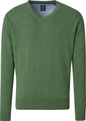 Immagine prodotto di REDMOND Maglia da uomo casual a maniche lunghe con scollo a V Comfort Verde S