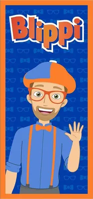 Produktbild von Blippi - Badetuch TC399 (Einheitsgröße) (Blau/Orange)