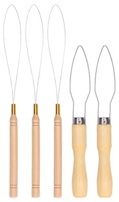 Produktbild von Kralennaald Set - 5 Stück Holzkralennaalden mit Edelstahlspitze - Modell Qcwwywpgz3sndar