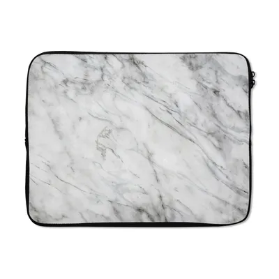 Produktbild von MuchoWow® Laptop Hülle 17 Zoll Laptoptasche Marmor - Stein - Muster - Zipper - Schutzabdeckung