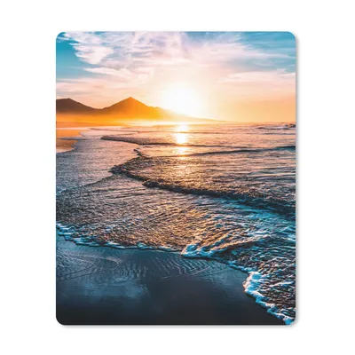 Produktbild von MuchoWow® Mauspad Mousepad Sonnenuntergang - Meer - Berg - Horizont - Landschaft - Blau 30x40 cm - Mousepads - Maus Mat - Pad - Mausunterlage - Mausmatten