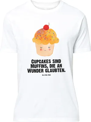 Produktbild von Mr. & Mrs. Panda T-Shirt Cupcake - Weiß - Geschenk, Küche Spruch, S, Tshirt, mit, Muffin, Deko, Wunder, Shirt, Motivation Sprüche, Cupcakes, Lustige, Jersey-Shirt