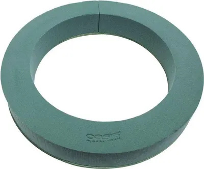 Produktbild von OASIS® Nass-Steckmasse Kranz SIFA, Bioline Holzunterlage, grün, Ø44cm - Nasssteckschwamm