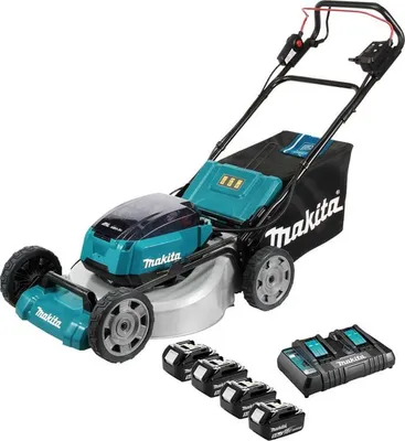 Image de Tondeuse auto-tractée 36V 36V (2X18V LXT) - MAKITA - avec 4 batteries 18V 5.0Ah - DLM532PT4