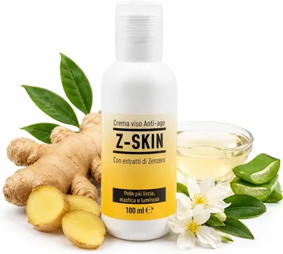Zdjęcie produktu dla Krem do twarzy Z-Skin przeciwzmarszczkowy, 50 ml - Maska nawilżająca o działaniu przeciwstarzeniowym, zawierająca imbir, koenzym Q10, kwas hialuronowy, witaminę E i masło shea