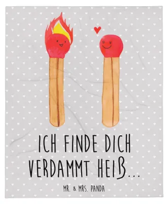 Produktbild von Mr. & Mrs. Panda Plaid Streichhölzer - Grau Pastell - Geschenk, Liebesgeschenk, Decke, Liebesbeweis, Tagesdecke, Kuscheldecke, Winterdecke, Bettdecke, Freundin