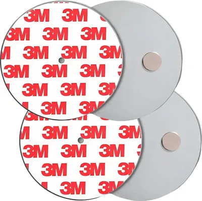 Produktbild von Rauchmelder Magnethalter - Sichere Befestigung mit starken Neodym-Magneten und Selbstklebefunktion, Ausführung:Ø 70mm, Menge:2