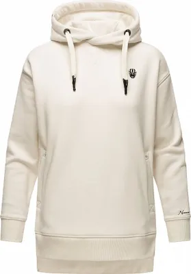 Produktbild von Navahoo Damen Sweatshirt Kapuzen Hoodie Oversize warm Pullover Silberengelchen Off White Gr: 42 - XL