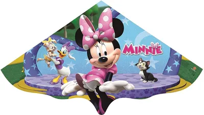 Produktbild von Paul Günther 1184 - Kinderdrachen mit Disney Minnie Mouse Motiv, Einleinerdrachen aus robuster PE-Folie für Kinder ab 4 Jahre mit Wickelgriff und Schnur, ca. 115 x 63 cm groß