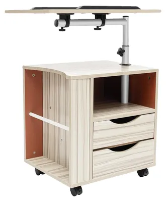 Produktbild von Nachttisch, höhenverstellbar, modernes Design, WEISS