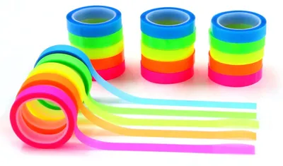 Produktbild von Omgoods – Set mit 20 transparenten Markierungsaufklebern in 5 Farben