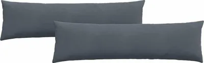 Produktbild von vidaXL Sofakissen 2 Stück Dunkelgrau 145 x 40 cm Cordstoff