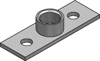 Immagine prodotto di Piastra di base MEFA tipo V, attacco 1/2 pollice, piastra 120x40x5 mm, 1 pz.
