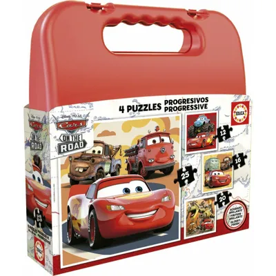 Obrázek produktu pro Puzzle progresiv, Educa, Cars 4 in 1, 12/16/20/25 piese