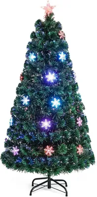Productafbeelding van LED-kerstboom 150 cm met glasvezel kleurverandering