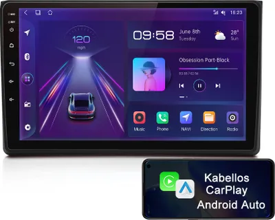 Zdjęcie produktu dla Radio samochodowe Carplay 9 "Android12 do AUDI A4 2000-2009 GPS Navi BT SWC RDS WIFI DAB 2+32G RDS DSP USB 2DIN