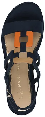 Produktbild von MARCO TOZZI Damen Sandalette Fersenriemen 2-28107-42, Größe:41 EU, Farbe:Blau