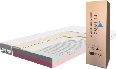 Produktbild von TULENA NOX 120x190 H4 + H5 hart Comfort Plus 18 cm Probeschlafen inkl. Komfortschaum Matratze Wendematratze Antibakterieller Bezug mit Reißverschluss