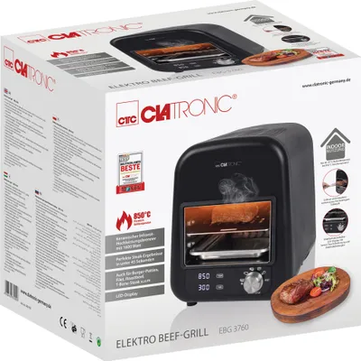 Immagine prodotto di CLATRONIC griglia elettrica per manzo EBG 3760, nero Griglia a calore superiore per temperature di grigliata di 850 gradi, Infra - 1 pezzo (2639