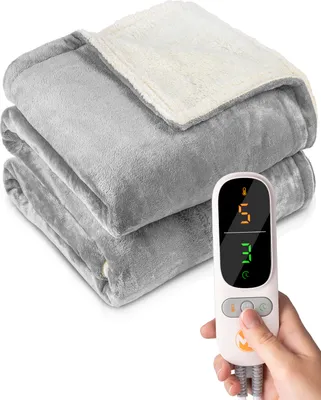 Immagine prodotto di MalTec coperta riscaldata elettrica, morbida e confortevole coperta riscaldata sottocoperta accogliente 180x160cm
