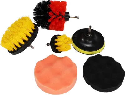 Produktbild von Bürstenaufsatz Bohrmaschine Set 6 teilig Schrubber Reinigungsbürsten Polierpads