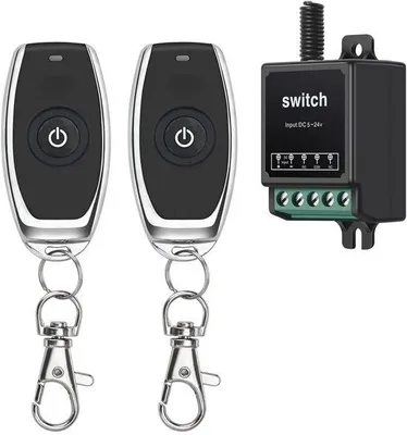 Productafbeelding van Schakelaar met afstandsbediening 1 kanaal DC 12V voor garagedeur en elektrische poort
