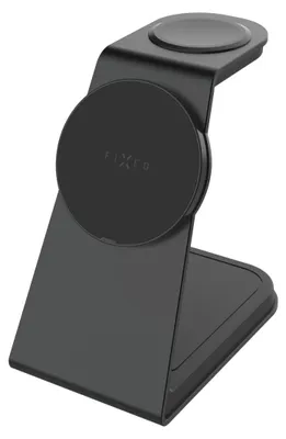 Immagine prodotto di Caricatore induttivo 3in1, Q2i, 15W, con MagSafe, per iPhone / Apple Watch / AirPods, MagPowerstation Alu 2 fisso, nero