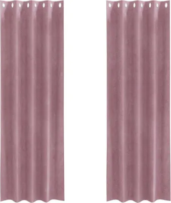Produktbild von vidaXL Verdunkelungsvorhänge 2 pcs Dunkelrosa 140 x 260 cm Samt