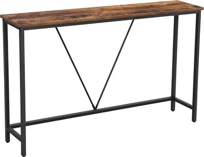 Immagine prodotto di Tavolo consolle - Stile vintage - Industriale - Marrone/Nero - 120 x 23 x 74 cm