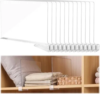 Obrázek produktu pro Průhledné akrylové věšáky na oblečení – 12 kusů
