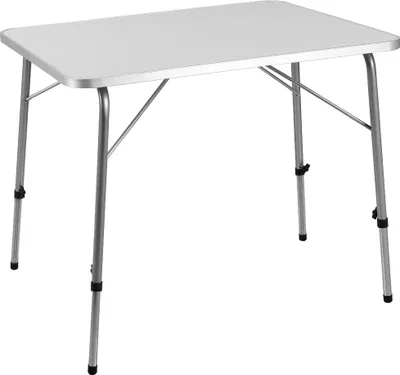 Image de CASARIA® Table de camping en aluminium pliante réglable en hauteur 50–69cm Table de jardin portable 80x55cm légère et compacte Intérieur extérieur