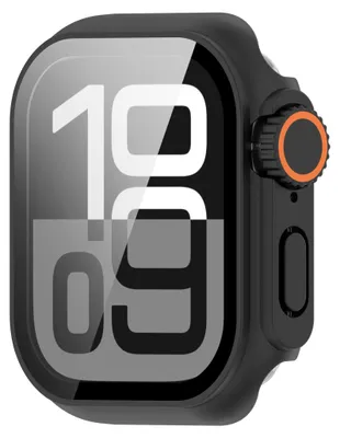 Produktbild von INF Schutzhülle für Apple Watch - Hart-PC & gehärtetes Glas Schwarz 42 mm