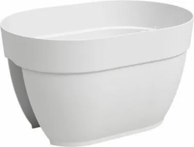 Produktbild von CAPRI CAMPANA 40 m Balkonpflanzkübel – Weiß – 39 x 25,6 x 22,5 cm