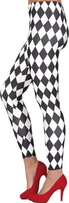 Produktbild von Leggings Raute schwarz-weiß, Größe:L/XL