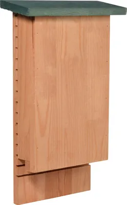Produktbild von dobar Großer Fledermauskasten "Chioptera" mit Anflugbrett und 17 Frässrillen, mit Belüftungsfunktion, 26 x 9 x 42 cm