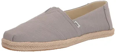 Image de Alpargatas Toms Rope pour femme, en toile recyclée, végétaliennes, à enfiler, gris – indéfini / gris