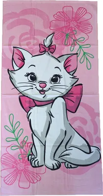 Zdjęcie produktu dla Ręcznik Marie Cat Pink Flower 70x140 cm