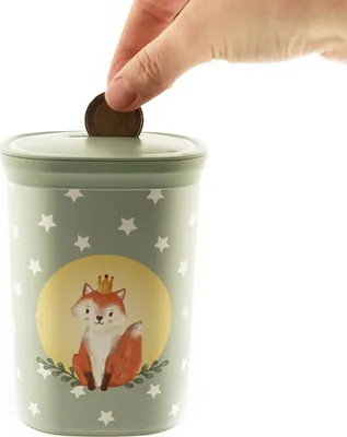 Produktbild von Robuste Spardose aus Kunststoff – Sicheres Sparen für Kinder und Erwachsene - Grün