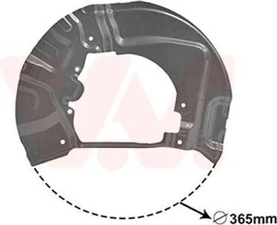 Produktbild von VAN WEZEL Spritzblech Bremsscheibe für BMW 5 Limousine (E60) Vorne Links 0655371 Ankerblech
