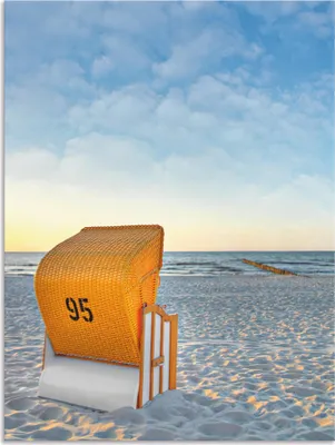 Produktbild von ARTland Wandbild Alu für Innen & Outdoor Ostsee7 - Strandkorb Größe: 45x60 cm