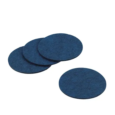 Produktbild von Glas Untersetzer Filz keck und lang Serie ALIA petrol 10 cm 4 Teilig