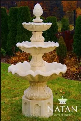 Immagine prodotto di Fontana rotonda 172 cm Scultura in pietra da giardino Decorazione Paesaggio Design TIVOLI