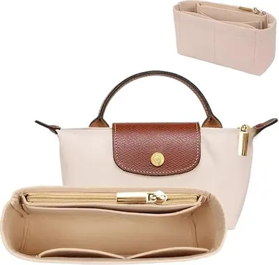 Image de Dreaku Organizer pour Longchamp Mini, un organiseur pratique à plusieurs compartiments, adapté au Longchamp Mini et aux petits sacs à main, ainsi qu'aux porte-monnaie ; idéal pour les produits de beauté et les cartes