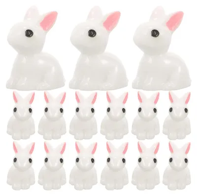 Immagine prodotto di Solidchoice - 50 piccoli coniglietti in resina, ideali per la decorazione del giardino