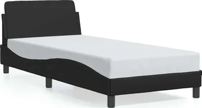 Obrázek produktu pro vidaXL Postel Dover, černá, 90 x 190 cm, umělá kůže
