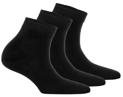 Produktbild von Tamaris Damen Quartersocken, 3er Pack - Comfort Baumwolle Quarter, einfarbig Schwarz 35-38