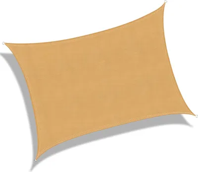 Produktbild von Wasserdichtes rechteckiges Sonnensegel, rechteckiges Schattennetz 4 x 3 m, 98 % beständig, Sand 3 x 4