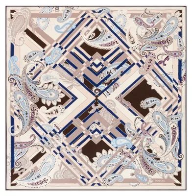 Immagine prodotto di ROECKL sciarpa Check Paisley 53x53 Multi Coffee avorio
