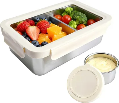 Produktbild von Brotkasten YINGRACE Edelstahl-Brotdose 1250 ml, Silber